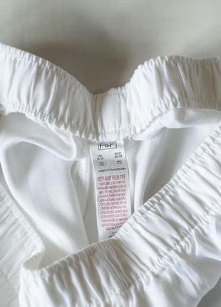 Белые полосатые пижамные брюки женские f&f, размер s, m5 фото