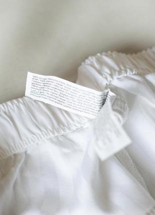 Белые полосатые пижамные брюки женские f&f, размер s, m6 фото