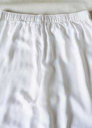 Белые полосатые пижамные брюки женские f&f, размер s, m4 фото