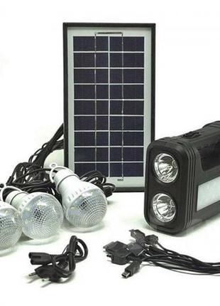 Ліхтар кемпінговий gdlite — 5led x 7 вт із сонячною батареєю