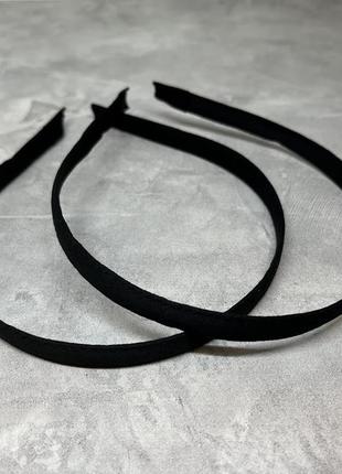 Ободок для волос (металлический) ширина 1,2 см, черный, шт, чорний