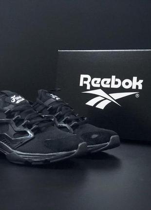 Кроссовки мужские reebok fury adapt черные повседневные кросы рибок мужская спортивная обувь на лето