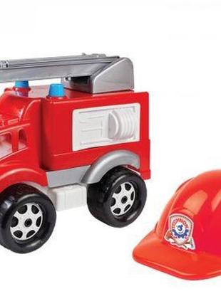 Машинка з каскою "малюк-пожежник технок"