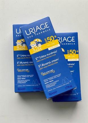 Мінеральний сонцезахисний крем для немовлят і дітей spf50+ uriage