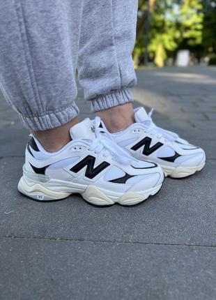 New balance 9060 white black logo 36