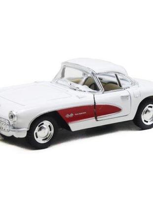 Машинка металева "chevrolet classic corvette 1957", білий