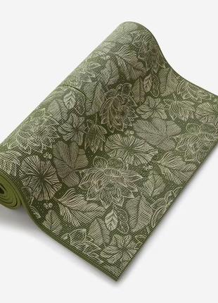 Корковый коврик для йоги пилатеса kimjaly comfort д173 х ш61 х т0,8 см зеленый2 фото