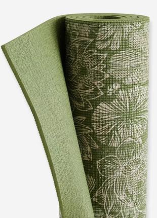 Корковый коврик для йоги пилатеса kimjaly comfort д173 х ш61 х т0,8 см зеленый4 фото
