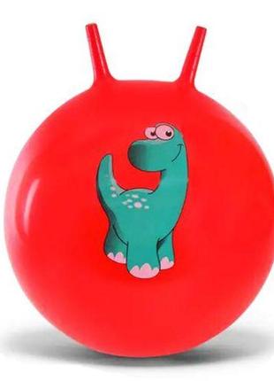 Мяч для фитнеса "динозавры" (красный)