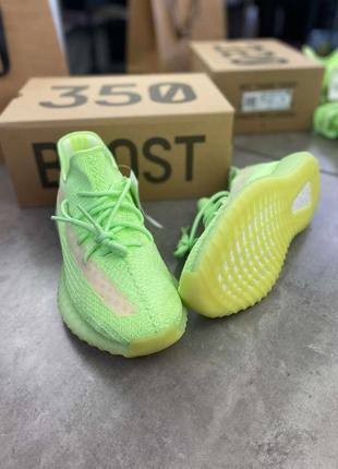 Кросівки adidas yeezy boost 350 v2 glow зелені ob291