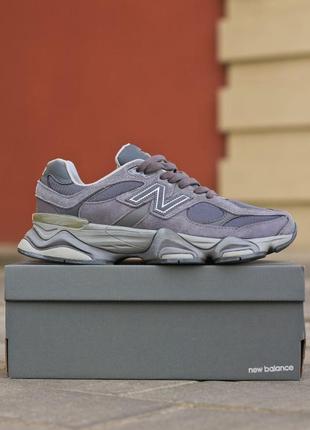 Мужские кроссовки серые с синим new balance 9060 grey/blue