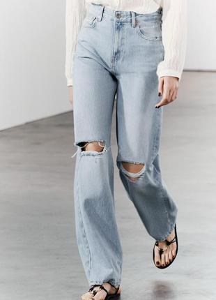 Джинси wide leg zara джинси труби зара