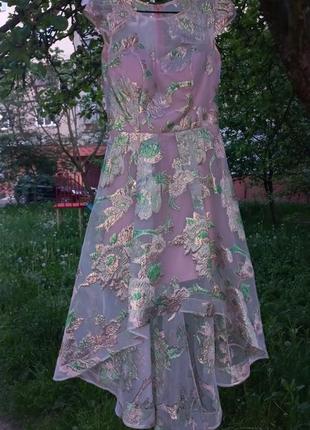 Выпускное бажное платье, платье на выпускной,бал, выпускное платье р. 40 укр, эвропейское 36-38,энигма enigma шлейфовое