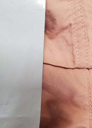 Шикарные стильные коттоновые брюки нюдового цвета6 фото