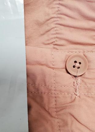 Шикарные стильные коттоновые брюки нюдового цвета8 фото