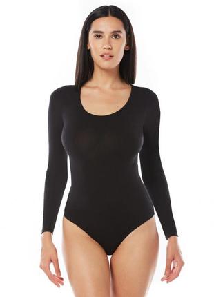 Боди женское bosanova black черный, длинный рукав