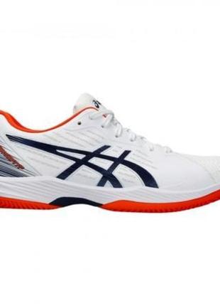 Мужские теннисные кроссовки asics solution swift ff clay белый красный 43.5 (1041a299-104 43.5)