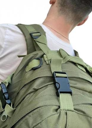 Тактический комплект 2в1: рюкзак с подсумками 50-60 л + тактические перчатки закрытые олива ammunation6 фото
