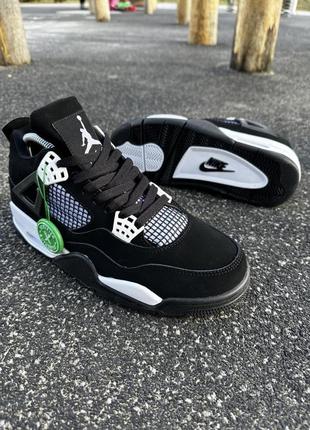 Кроссовки nike sb air jordan retro 4 (black / white)