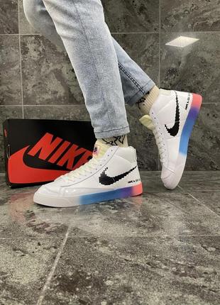 Кроссовки nike blazer mid 77 (белые)