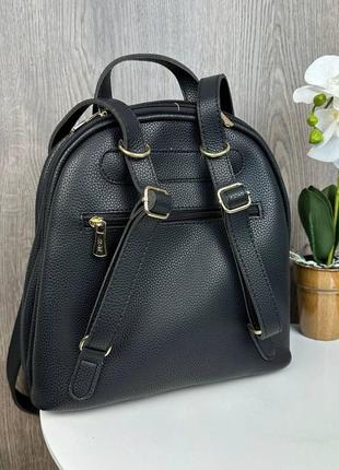 Женский городской рюкзак сумка трансформер с тиснением, сумка-рюкзак для девушек черный7 фото