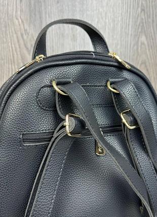 Женский городской рюкзак сумка трансформер с тиснением, сумка-рюкзак для девушек черный9 фото