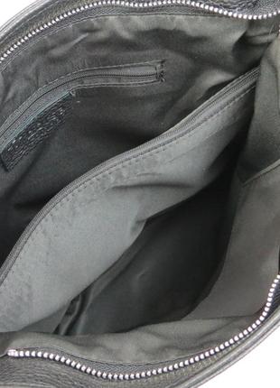 Женская кожаная сумка на двух ручках borsacomoda черная9 фото