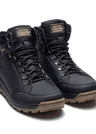 Зимові шкіряні ботинки   sportwear колір чорний, коричневий