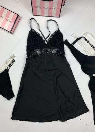 Пеньюар victoria's secret модель 6 чорний kk021