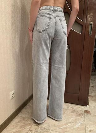 Sale💙 джинси палаццо сірі з розрізами туреччина нові4 фото