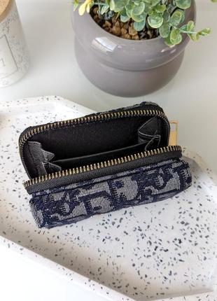 Кошелек dior женский кошелек диор мрни конверт синий текстильный3 фото