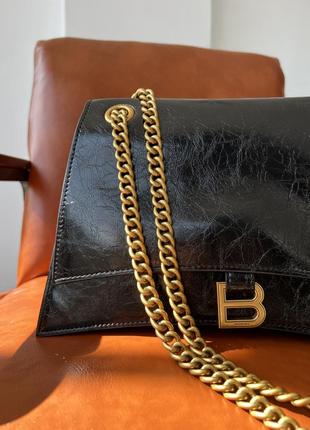 👜 balenciaga crush small leather shoulder bag