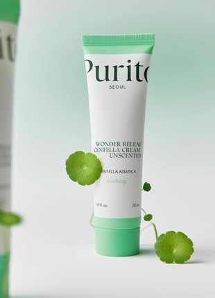 Purito seoul wonder releaf centella cream unscented відновлювальний крем з комплексом центели