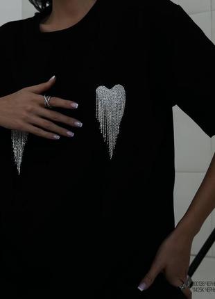Женская футболка с сердцами (турция)