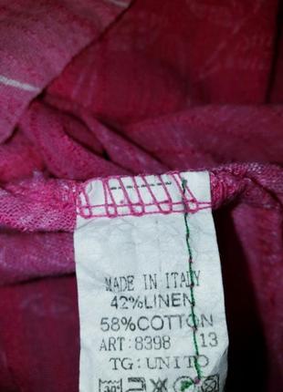 Итальянская льняная лен+котон удлиненая футболка  оверсайз с карманами и натуральными  перламутровыми пуговицами glossy paris 
италия2 фото