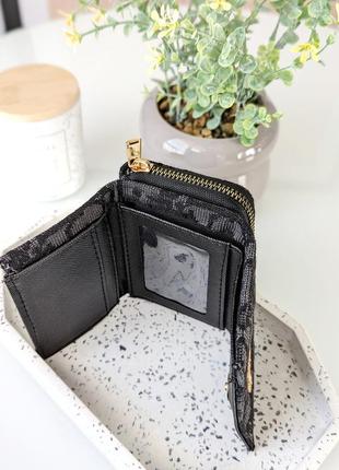 Кошелек dior женский кошелек диор мини конверт черный текстильный2 фото