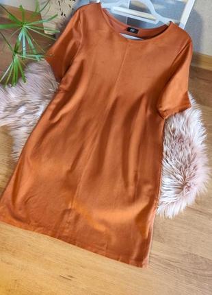 Яркое терракотовое платье прямого кроя от f&amp;f, размер xxl1 фото