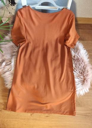 Яркое терракотовое платье прямого кроя от f&amp;f, размер xxl2 фото
