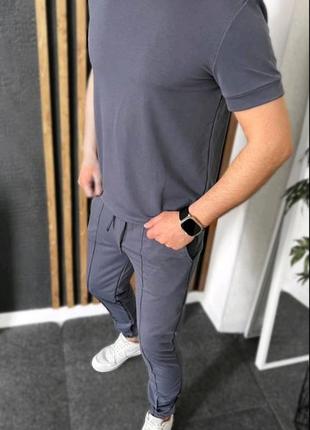 Костюм мужской летний спортивный прогулочный, футболка + брюки. новый.3 фото