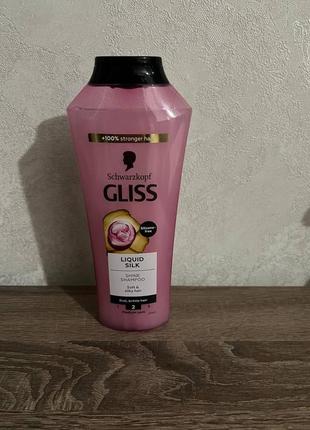 Шампунь gliss liquid silk для блеска ломких и тусклых волос 400 мл