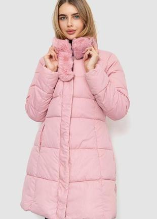 Куртка женская однотонная, цвет светло-розовый, 235r8088