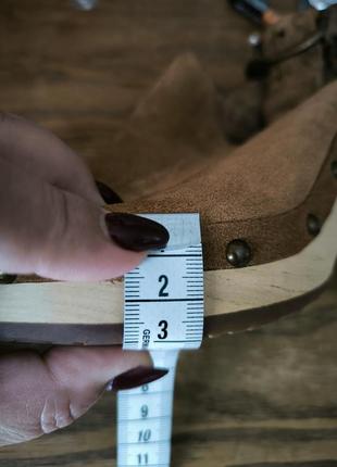 Сабо ugg оригінал коричневі замша/шкіра,37 р6 фото