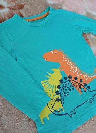 Дитячий одяг 💚 набір лонгслівів з динозаврами на 3-4 роки, 98/104 розмір, котон #6 фото