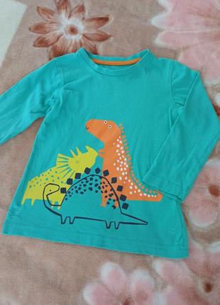 Дитячий одяг 💚 набір лонгслівів з динозаврами на 3-4 роки, 98/104 розмір, котон #5 фото