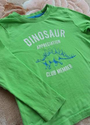 Дитячий одяг 💚 набір лонгслівів з динозаврами на 3-4 роки, 98/104 розмір, котон #3 фото