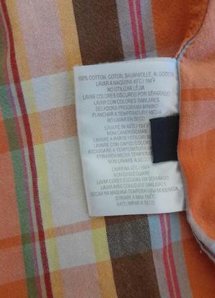 Бавовняна сорочка з короткими рукавами в різнобарвну смужку gant regular fit handloom mandras7 фото