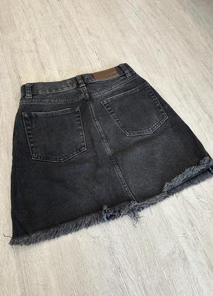 Чорна джинсова юбка3 фото