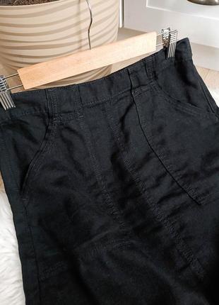 Новая черная юбка с льном от next, размер s2 фото