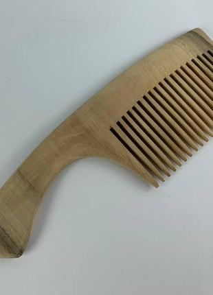 Гребень деревянный для волос с ручкой орех