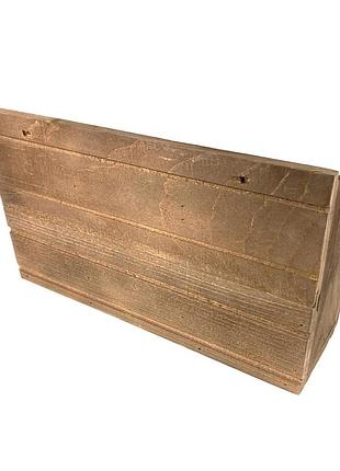 Коробка з секціями для алкоголю, ящик для пляшок із натурального дерева 28х9х16,5 см